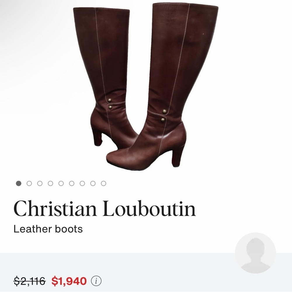 Christian Louboutin Brown Suede Heeled Boots
